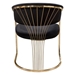 Solstice Dining Chair in Black Velvet with Gold Metal Frame - DIA3424