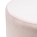 Sorbet Round Accent Ottoman in Blush Pink Velvet with Gold Metal Band Accent - DIA3430