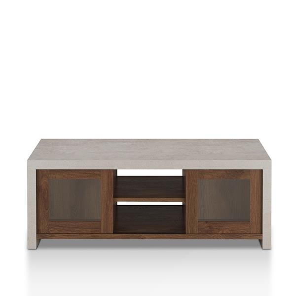 Wright Industrial Multi-Storage Coffee Table in Distressed Walnut 