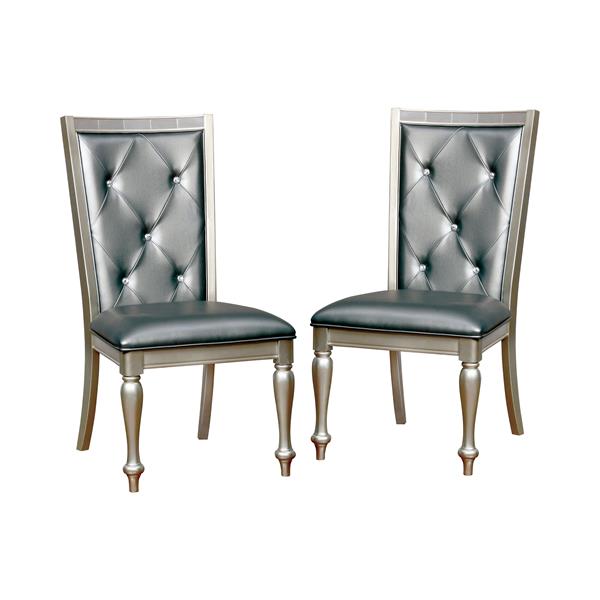 Vern Contemporary Tufted Back Side Chairs - Set of Two 