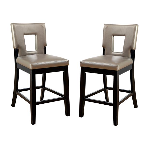 Singular Contemporary Padded Counter Height Chairs - Set of Two 