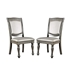 Noela Transitional Upholstered Side Chairs in Gray - Set of Two - FOA1043