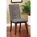 Halena Mid-Century Modern Tufted Back Side Chairs in Walnut - Set of Two - FOA1046