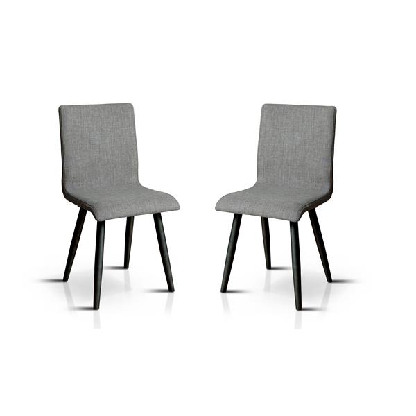 Jaylynn Mid-Century Modern Fabric Upholstered Side Chairs - Set of Two 