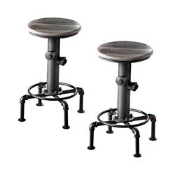 Ila Industrial Swivel Counter Height Chairs - Set of Two 