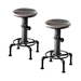 Ila Industrial Swivel Counter Height Chairs - Set of Two - FOA1050