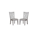 Morgen Contemporary Tufted Side Chairs in Silver - Set of Two - FOA1059
