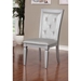 Morgen Contemporary Tufted Side Chairs in Silver - Set of Two - FOA1059
