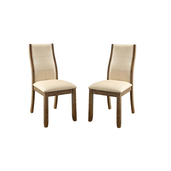 Besancon Contemporary Padded Side Chairs - Set of Two 