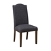 Zeke Transitional Upholstered Side Chairs in Dark Gray - Set of Two - FOA1074