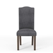 Zeke Transitional Upholstered Side Chairs in Dark Gray - Set of Two - FOA1074