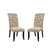 Marynda Transitional Button Tufted Side Chairs in Ivory - Set of Two - FOA1079