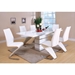 Amia Contemporary Faux Leather Side Chairs in White - Set of Two - FOA1085