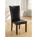 Aloise Contemporary Faux Leather Side Chairs in Brown Cherry - Set of Two - FOA1087