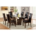 Aloise Contemporary Faux Leather Side Chairs in Brown Cherry - Set of Two - FOA1087