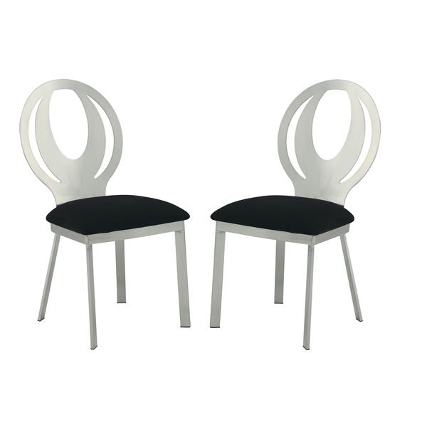 Monda Contemporary Fabric Padded Side Chairs - Set of Two 