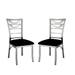 Drumond Contemporary Stainless Steel Side Chairs - Set of Two - FOA1093