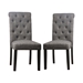 Lorton Rustic Button Tufted Side Chairs in Gray - Set of Two - FOA1095