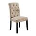 Lorton Rustic Button Tufted Side Chairs in Ivory - Set of Two - FOA1096