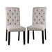 Lorton Rustic Button Tufted Side Chairs in Light Gray - Set of Two - FOA1097