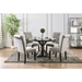 Lorton Rustic Button Tufted Side Chairs in Light Gray - Set of Two - FOA1097