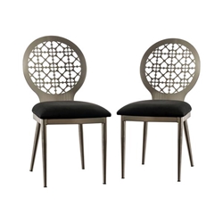 Villio Contemporary Steel Side Chairs - Set of Two 