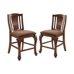 Hannah Traditional Padded Counter Height Chairs - Set of Two 