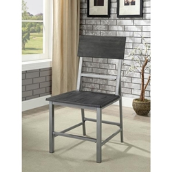 Avery Industrial Metal Frame Side Chairs - Set of Two 
