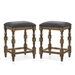 Weighton Padded Counter Height Stools in Antique Oak - Set of Two - FOA1129