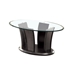 Jillyn Contemporary Glass Top Coffee Table in Gray - FOA1140