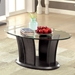 Jillyn Contemporary Glass Top Coffee Table in Gray - FOA1140