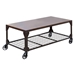 Katy Industrial Coffee Table with Casters - FOA1141