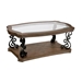 Decall Traditional Glass Top Coffee Table - FOA1146