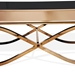 Lorrisa Contemporary Glass Top Coffee Table in Brass - FOA1147