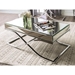 Lorrisa Contemporary Glass Top Coffee Table in Chrome - FOA1148
