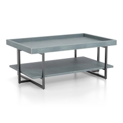 Humere Tray Top Coffee Table in Antique Blue 