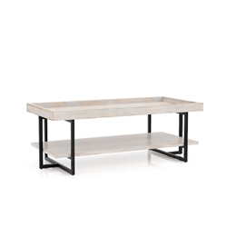 Humere Tray Top Coffee Table in Antique White 