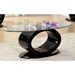 Lyndie Contemporary Glass Top Coffee Table - Black - FOA1190