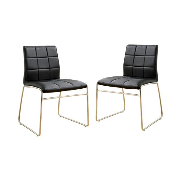 Lonne Contemporary Padded Side Chairs - Set of Two 