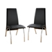 Bectel Contemporary Padded Side Chairs in Black - Set of Two - FOA1196
