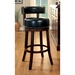 Roos 29" Contemporary Swivel Bar Stools in Black - Set of Two - FOA1212