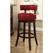 Roos 29" Contemporary Swivel Bar Stools in Red - Set of Two - FOA1214