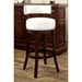 Roos 29" Contemporary SwivelBar Stools in White - Set of Two - FOA1215