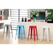 Clarke Contemporary Bar Stools in Blue - Set of Two - FOA1225
