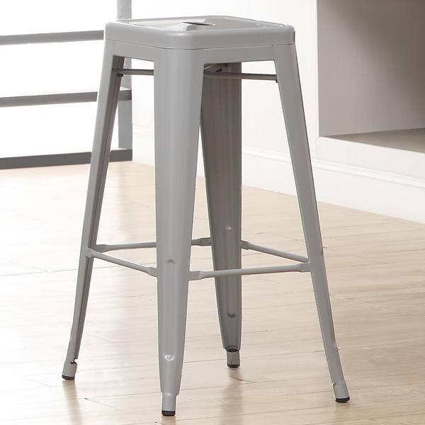 Clarke Contemporary Bar Stools in Gray - Set of Two 
