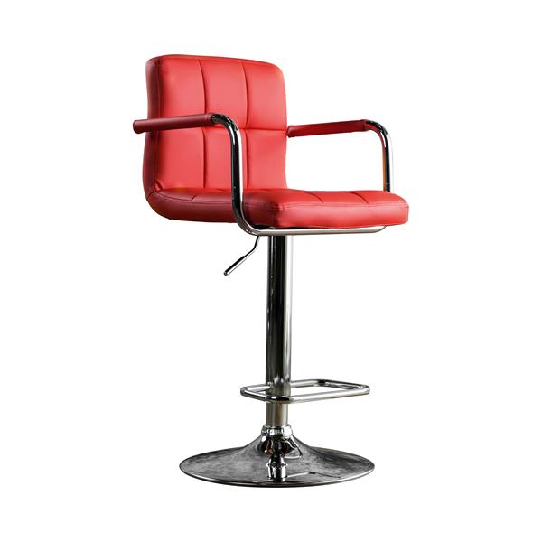 Witmer Contemporary Height Adjustable Bar Stool - Red 