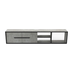 Evermore Multi-Storage Floating TV Stand in Cement 