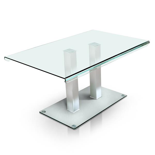 Cuerva Contemporary Glass Top Dining Table 