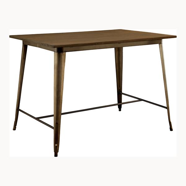 Lana Industrial Metal Frame Counter Height Table 