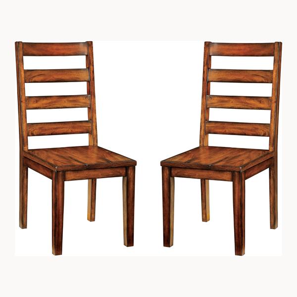Ava Contemporary Ladder Back Dining Chairs - Set of Two 
